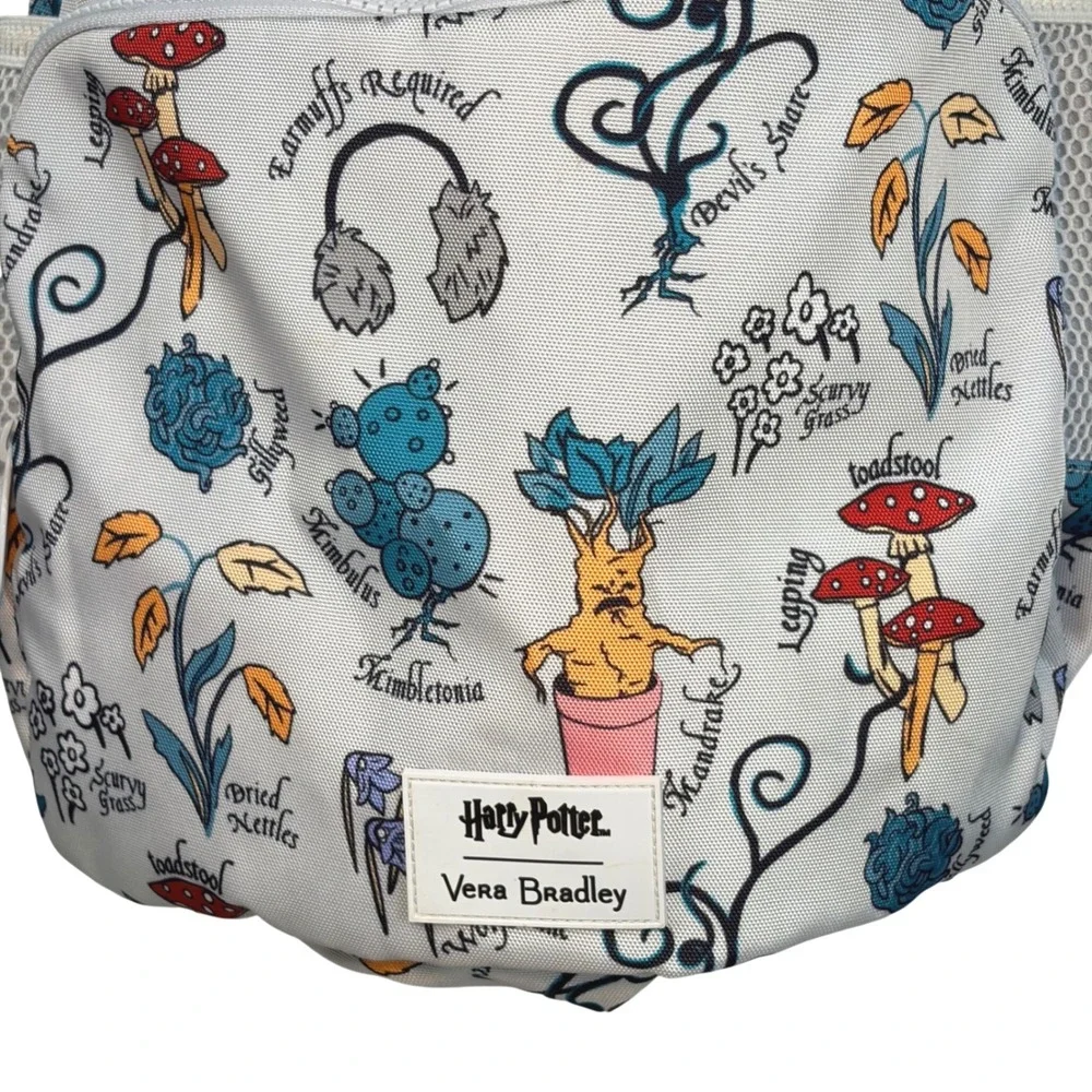 Vera Bradley Harry Potter Herbology 2020 White Drawstring Backpack
